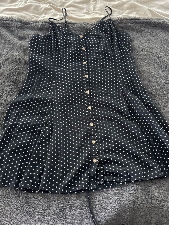 American Eagle Outfitters Dresses & Skirts - American Eagle Outfitters Black White Polka Dot Button-Front Mini Dress